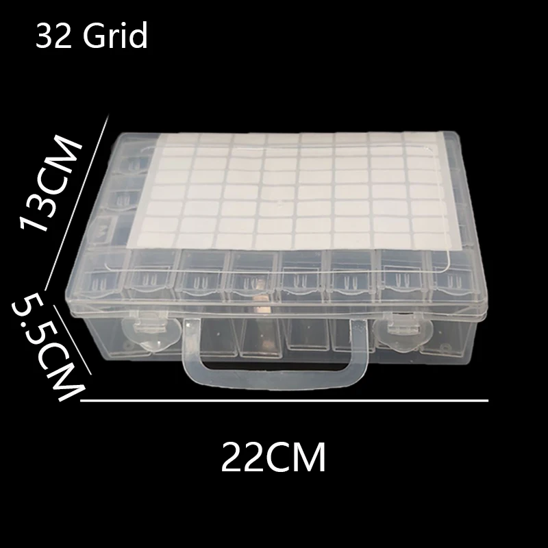 Инструменты для алмазной живописи пластиковый ящик хранения 28 и 32 ячеек