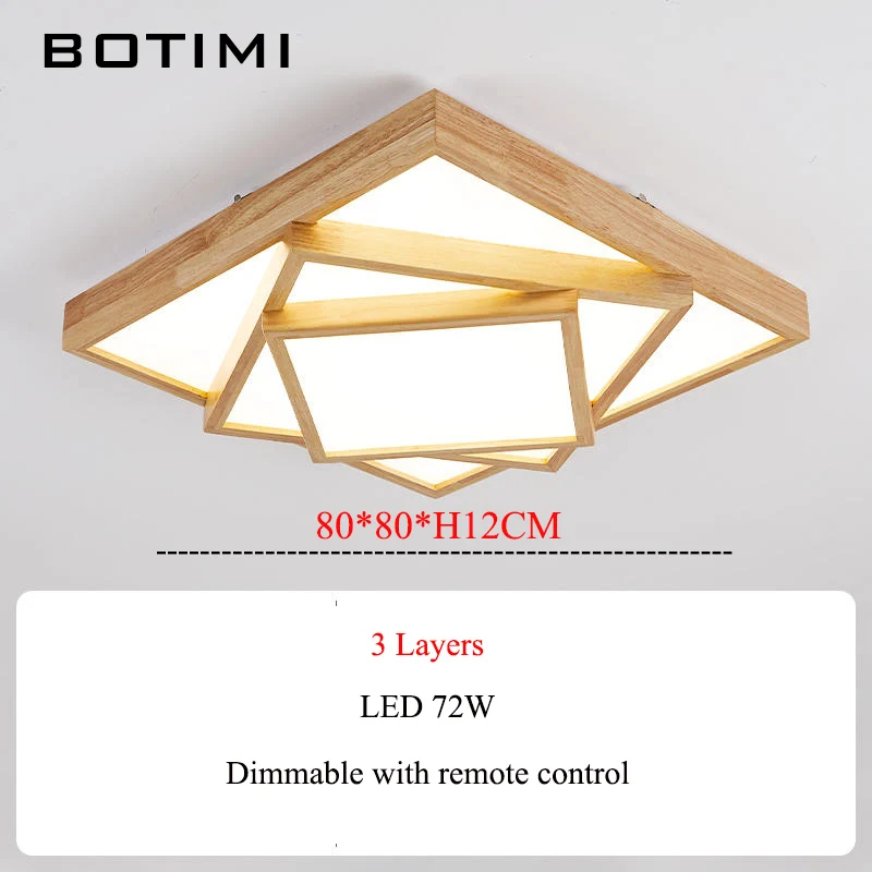 

BOTIM квадратные потолочные светильники из дерева