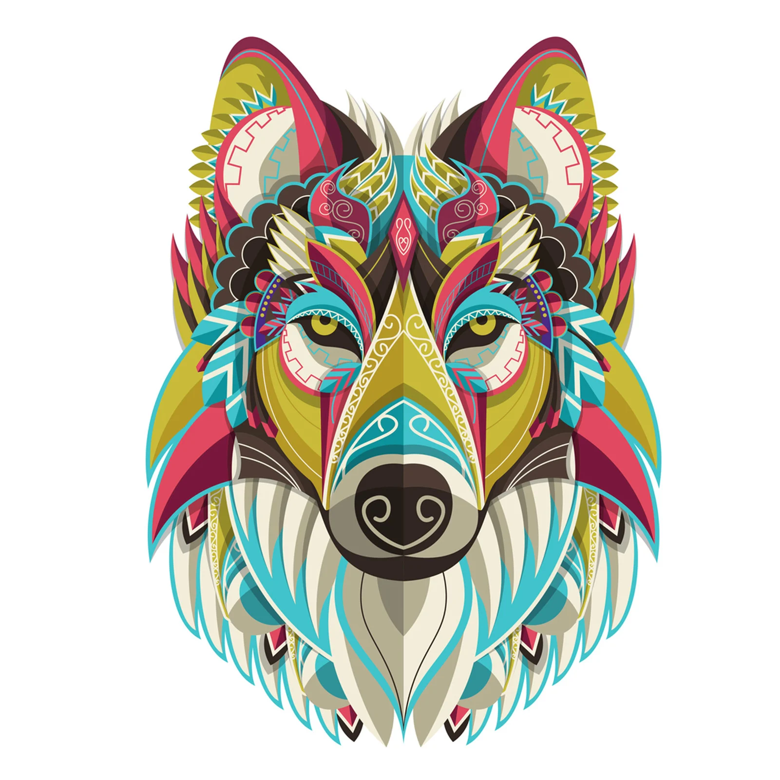 194pcs Gift Educational Toy Decompression Animal Shape Eco Friendly Wolf Panda Intelligence Development Paper Jigsaw Adults Kids | Игрушки и