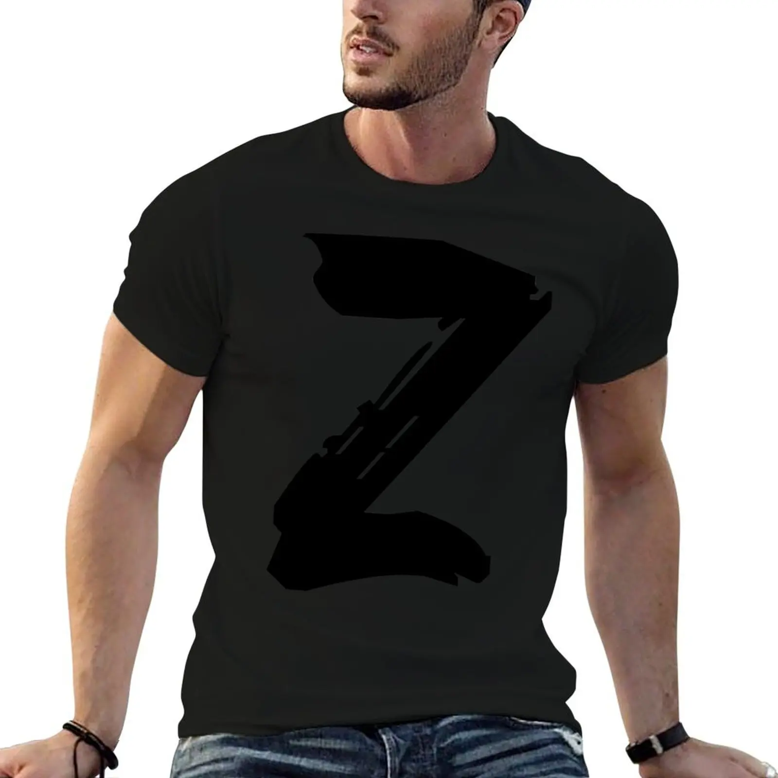 Фото ФУТБОЛКА Z BRUSH STYLE КИФТАЛЬНЫЙ ЛЕТЕР ИИТЯЛЬ СОВРЕМЕННАЯ ФУТБОЛКА С ЛОГОТИПОМ ПЕРЕДНЯЯ ТИПЕЙФЕС ЛЕТИПИ ФУТБОЛКА С МОНОГРАФИМОМ Базовая футболка №1