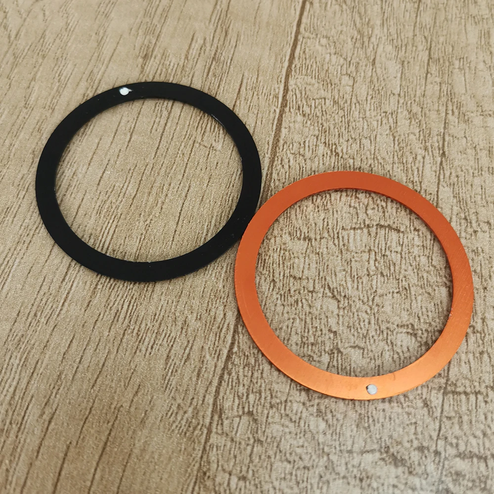 38mm bezel inset watch accessories round edge curved rubber aluminum ring mouth outer diameter 38MM inner diameter 31.3MM