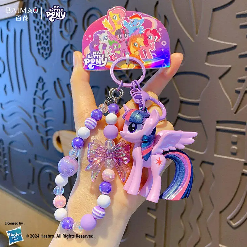 Фото Брелок My Little Pony: милый мультяшный пони, мягкий и очаровательный, брелок на год Лошади, подвеска для студенческого рюкзака, брелок для сумки №2
