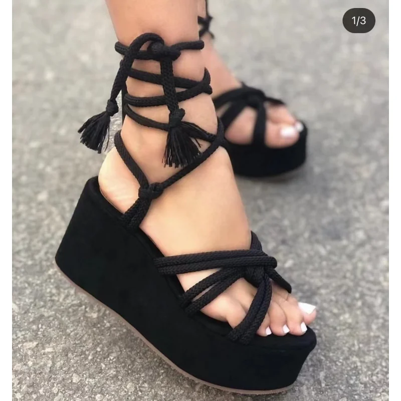 

Женские повседневные туфли с открытым носком, на толстой платформе