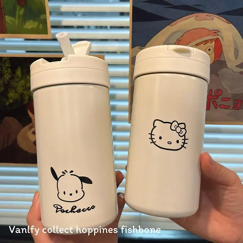 

Sanrio полакко Hellokitty термос чашка девушка сердце новый высокий внешний вид уровень мультфильм чашка воды Kawaii свежий милая чашка