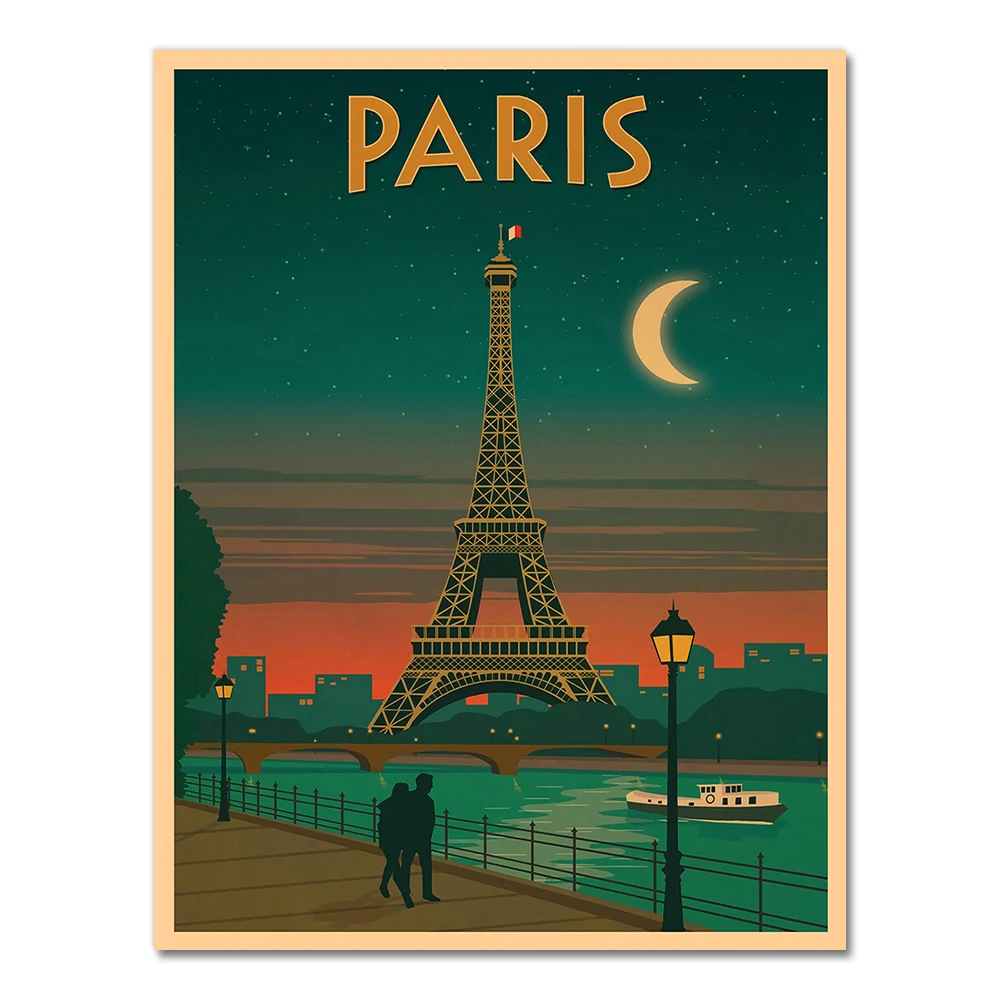 

Классические настенные плакаты AliPaint Европа путешествие во Францию Париж