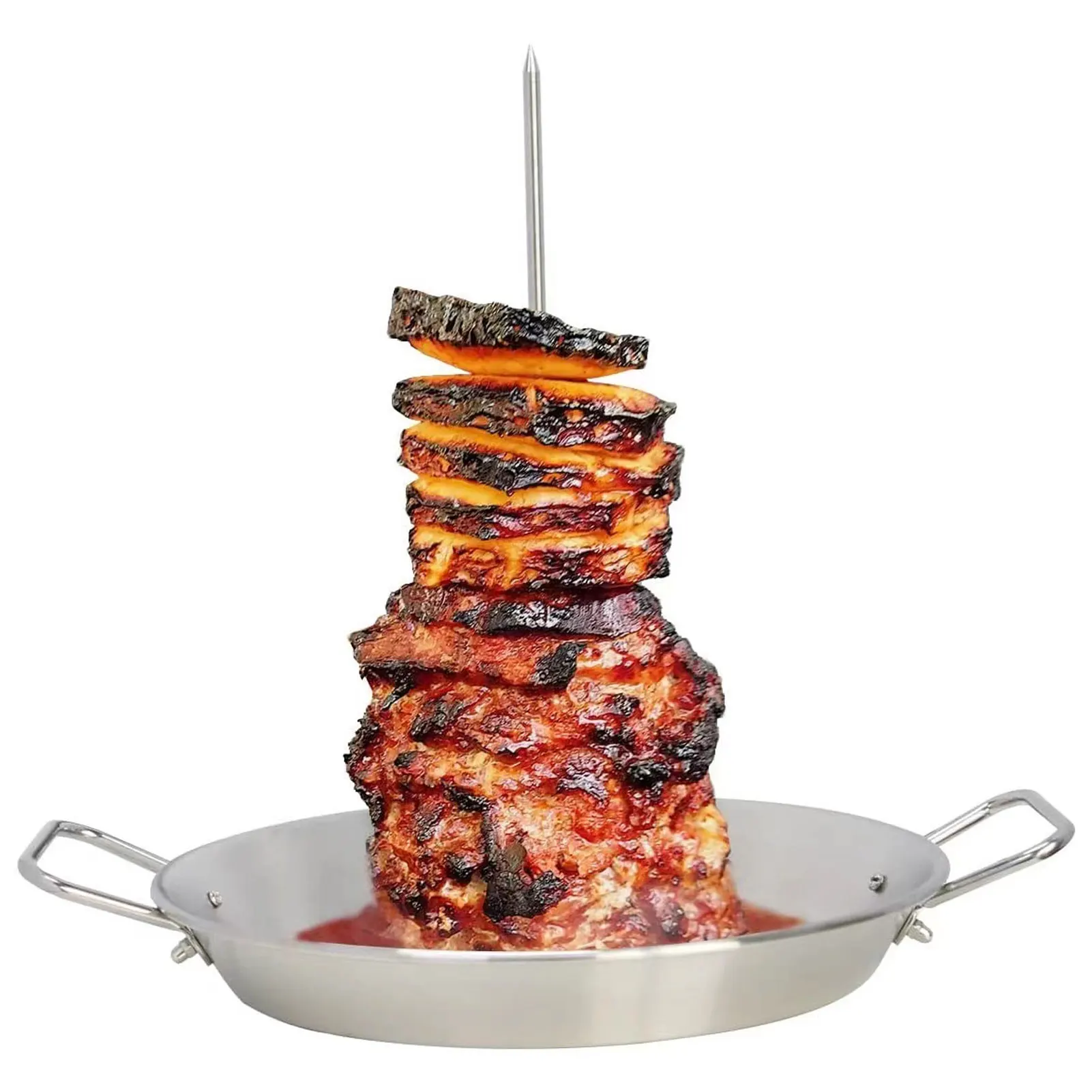 

Stainless Steel BBQ Stand Stainless Steel Grilling Stand Stainless Steel Skewer Barbecue Grill Removable Grilling Rack Meat Spit