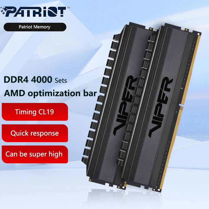 

Patriot Viper 4 Blackout Series DDR4 16GB(2 x 8GB) 32GB(2 x16GB) 3600MHz Kit 4000MHz Memory Gaming Overclocking Kit