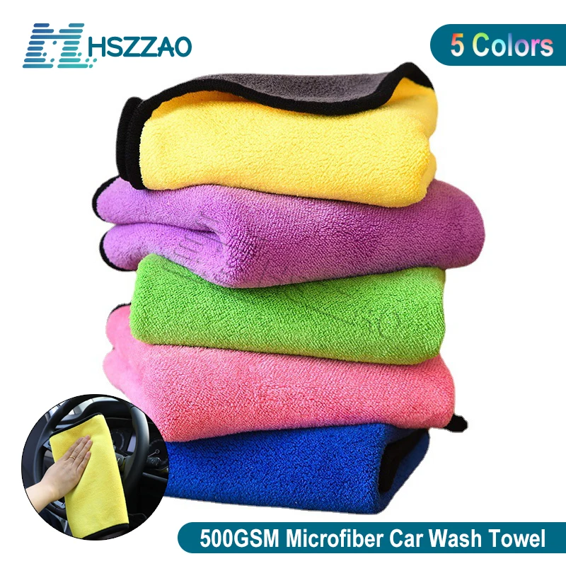 

30/40/60Cm Car Detailing Microfiber Towel Cleaning Rag For Car Drying Car Wash Car Care Cloth Detailing Car Washing Kitchen
