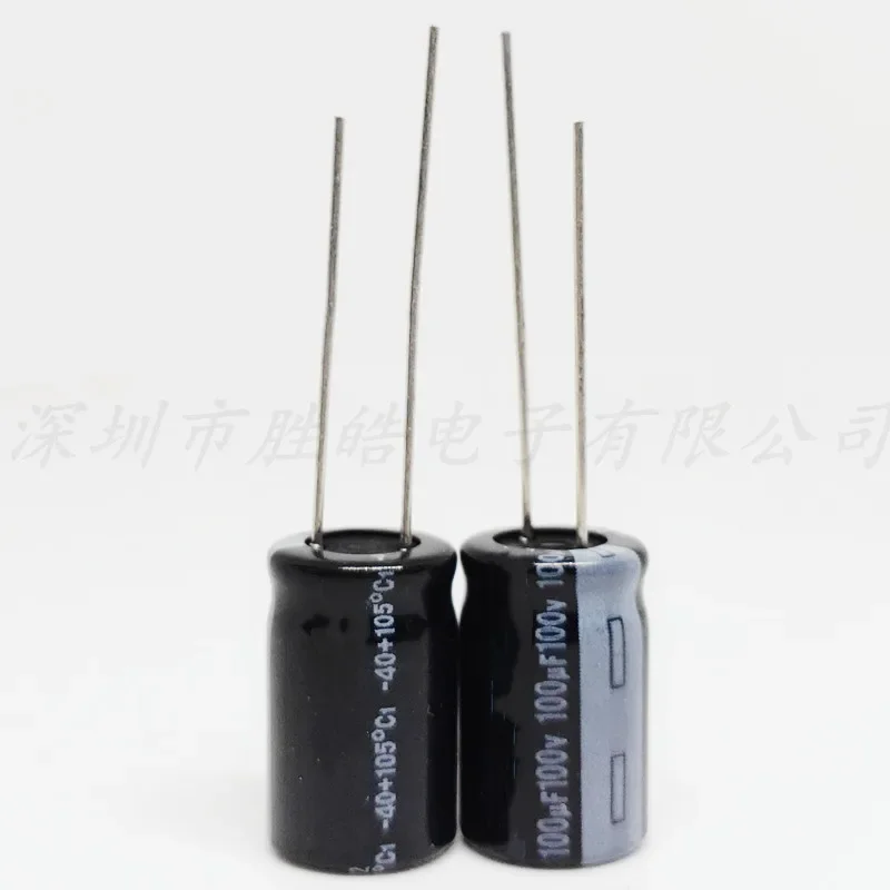 (10 шт./100 шт.) 100 В мкФ Объем: 10x20 мм алюминиевый электролитический конденсатор