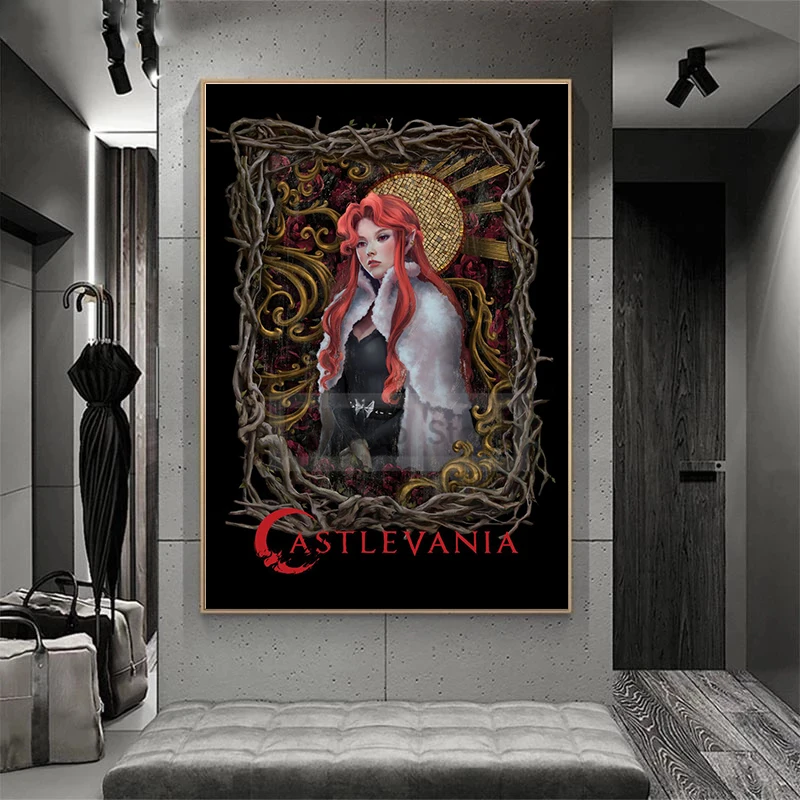 Классические Японские игры ARPG постер с изображением персонажа каставании и