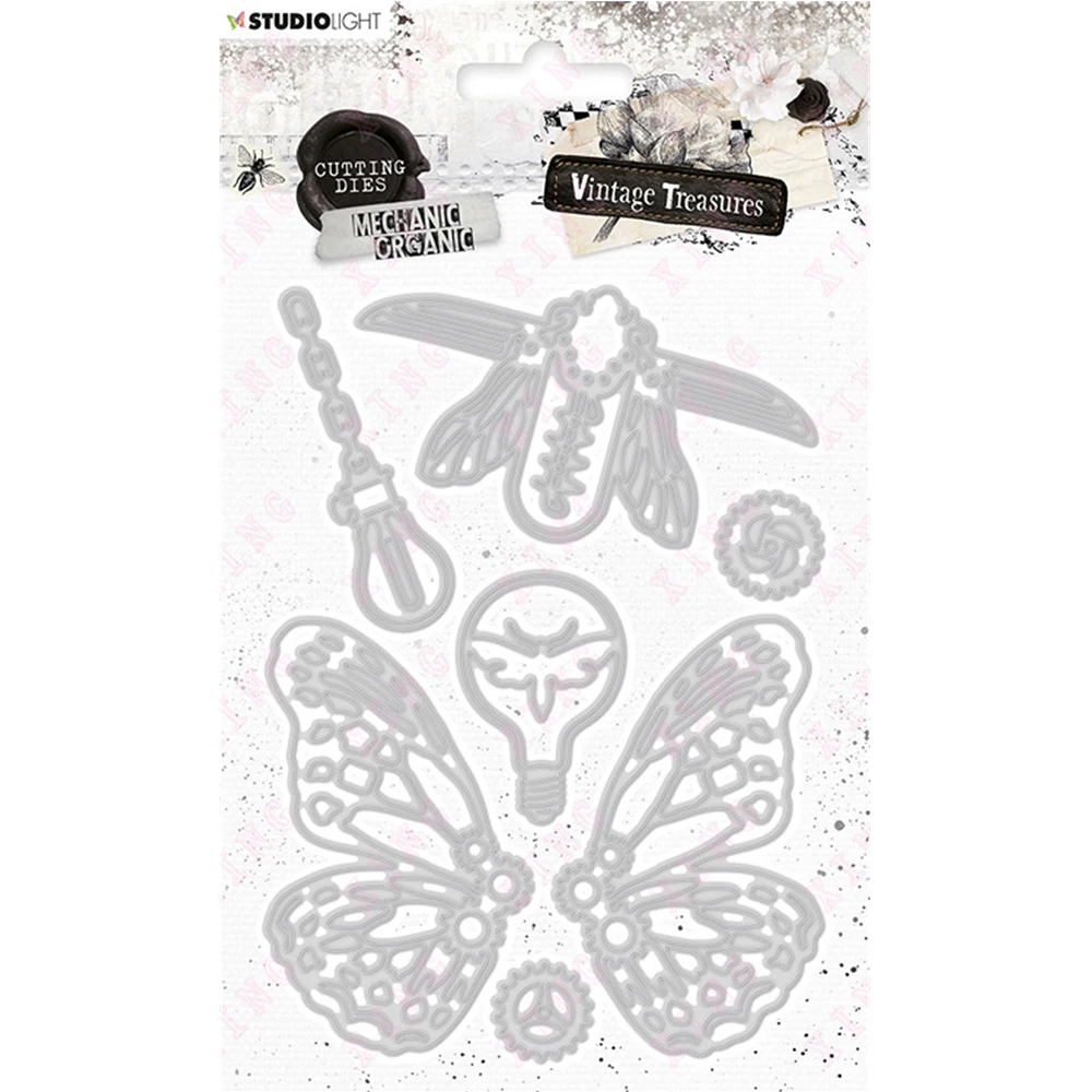 

Newest Mechanic Organic Metal Cutting Dies Scrapbook Diary Decoration Embossing Template Diy Greeting Card Craft Reusable Molds