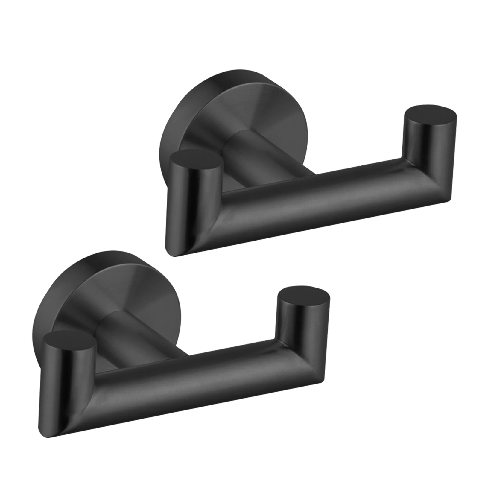 

2pcs Heavy Duty Home Organizer Multipurpose Storage Towel Hook Double Coat For Bathroom Kitchen Clothes Hanging Stainless Steel