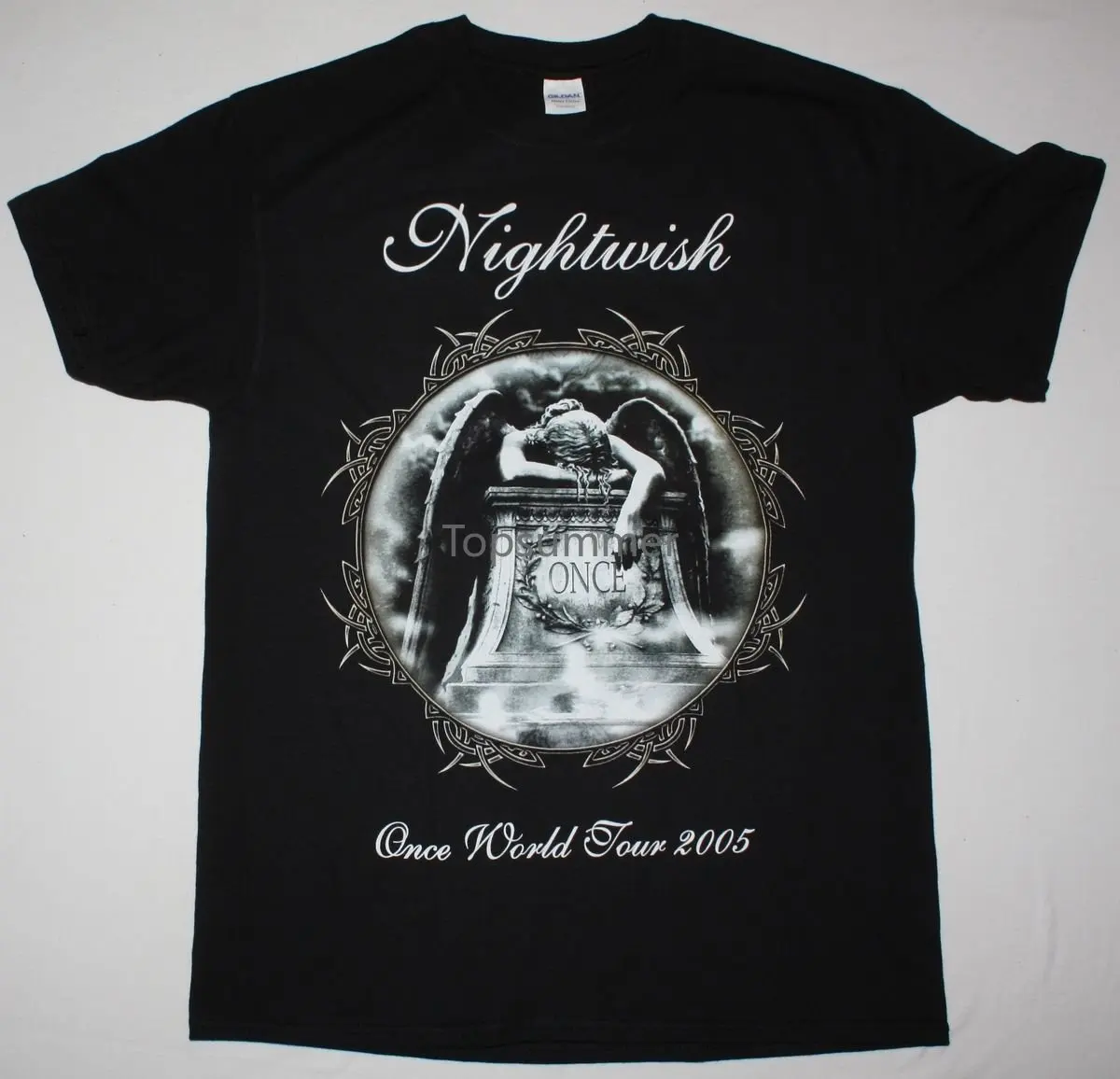 

Nightwish Once Tour Black T Shirt Within Temptation Tarja Turunen Xandria Epica 100% Cotton Tee Shirt, Tops Wholesale Tee