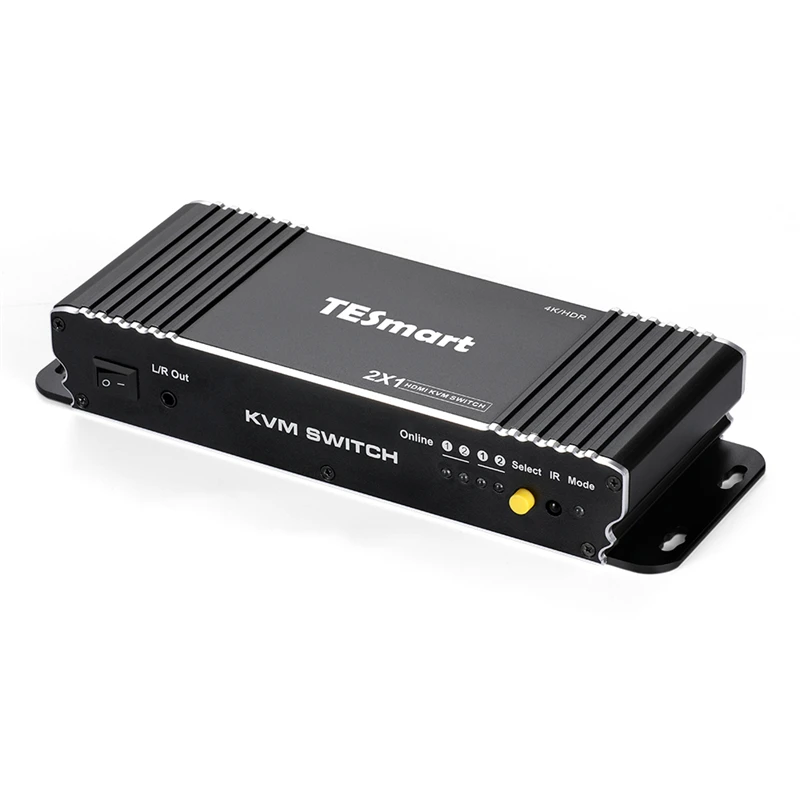 

TESmart HDMI KVM Switch 2 input 1 output monitor pc computer experts Support 4k 60hz Ultra HD HDCP KVM switch