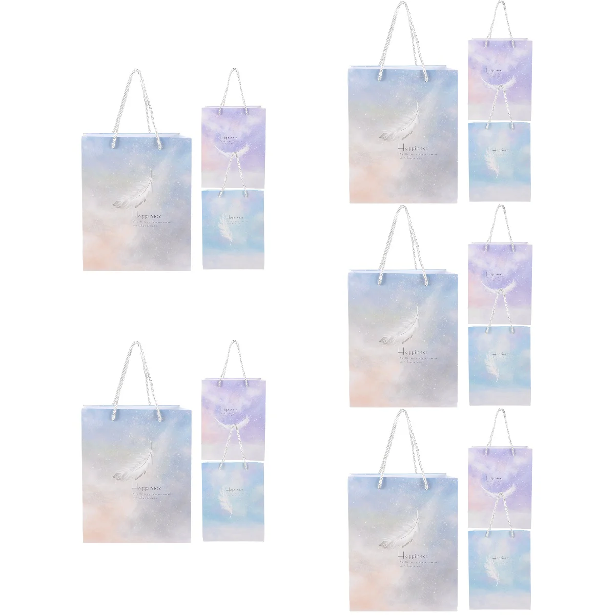 

15 Pcs Paper Bag Gift Packing Kraft Bags Storage Shopping Tote Party Packaging Mother Wrap