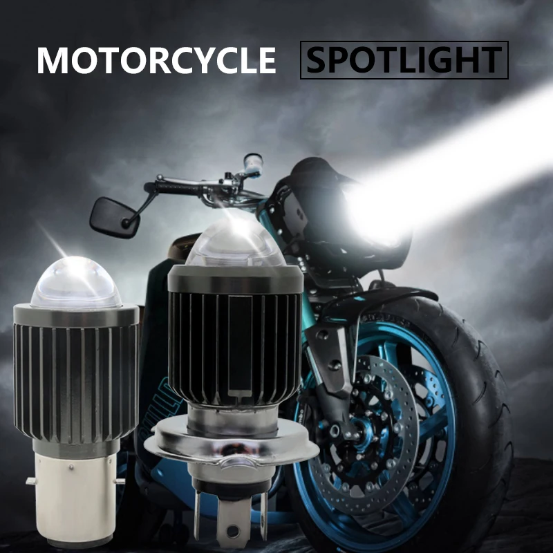 

Светодиодная лампа для мотоциклетных фар, 20 Вт, H4, BA20D, H6, лм, дальний и ближний свет, суперъяркая, белая, желтая, мотоциклетная фара