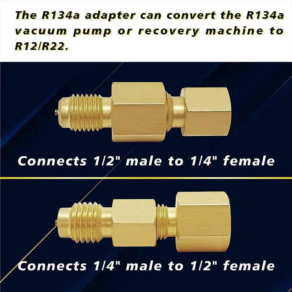 Латунный адаптер для фотоаппарата R134A к R12 фитинговый сердечник Мужской 1/4