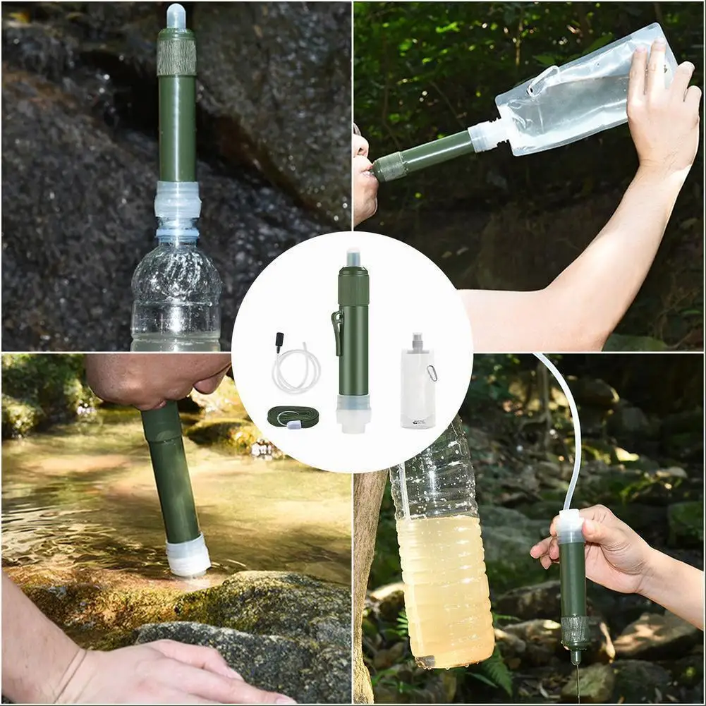 

Outdoor Water Filter Straw Purify 3000l Of Water For Hiking Trekking Travel Emergency Readiness Camping Picnic Water Purifi R2j0