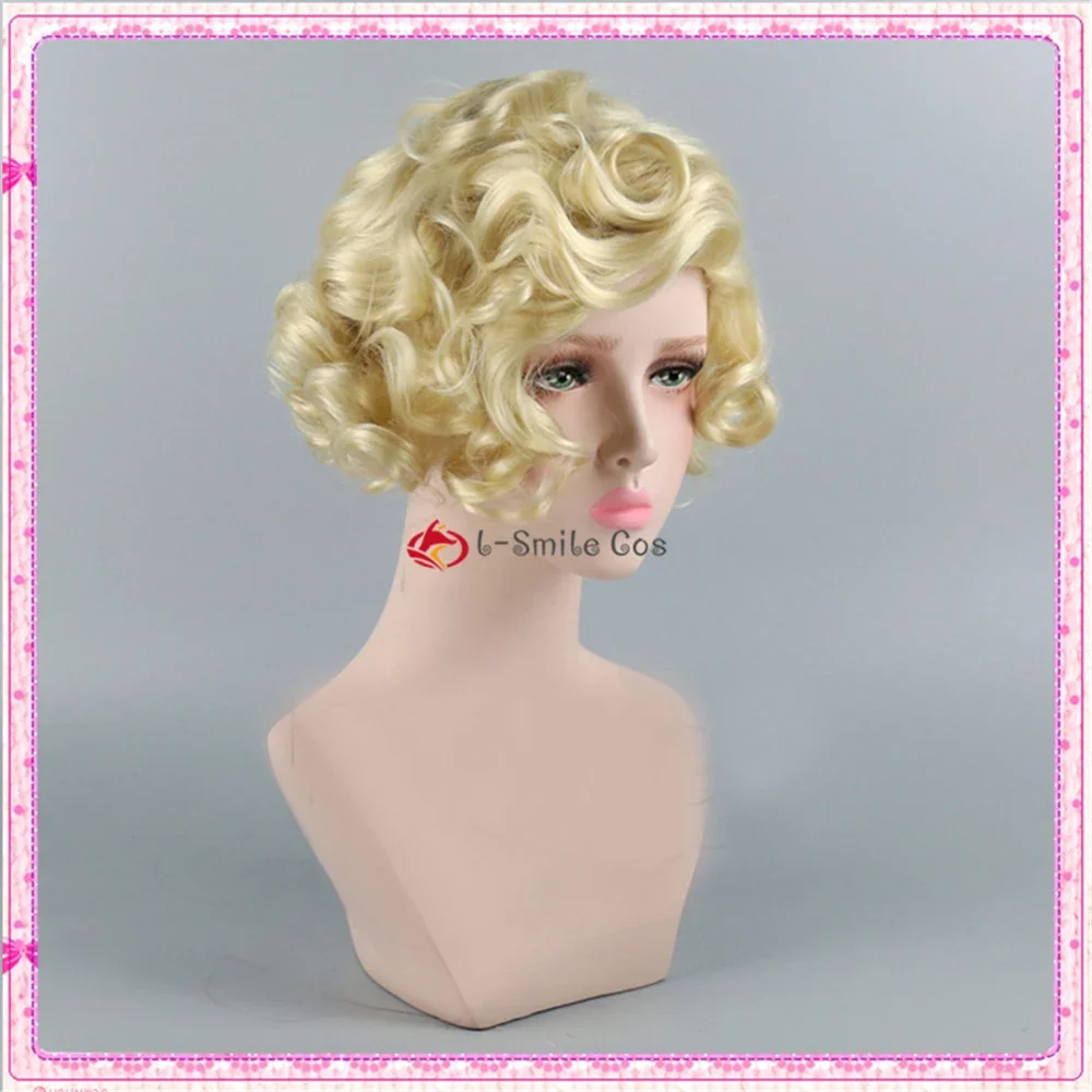 Мэрилин Монро Короткие блондинки Синтетические вьющиеся классические парики