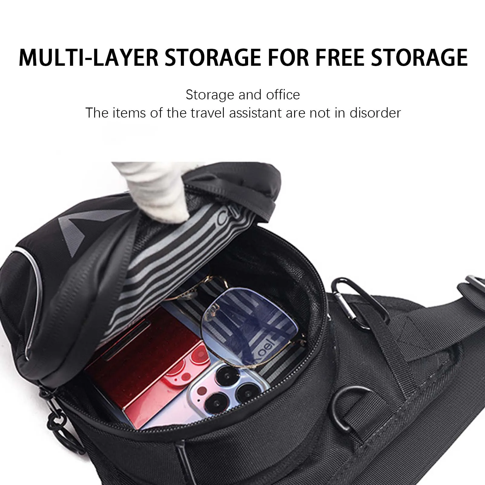 Fashionable Outdoor Satchel Chest Bag Lightweight Hiking Cycling Small Pack For Working Office