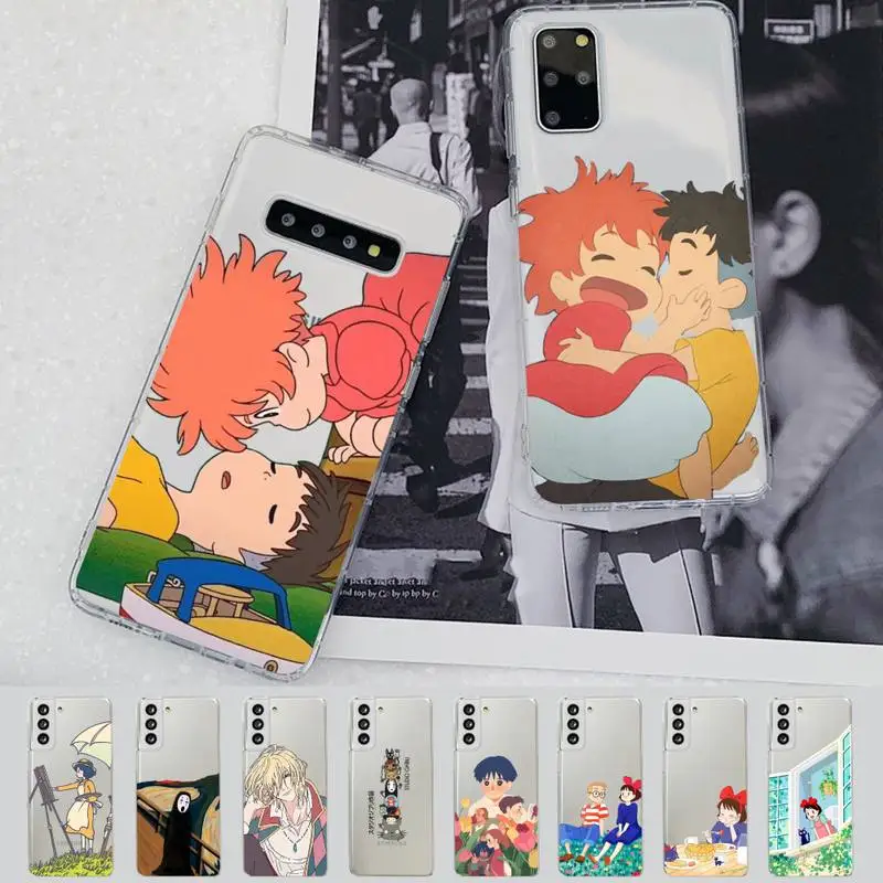 

YNDFCNB Anime Spirited Away Totoro Phone Case for Samsung S20 S10 lite S21 plus for Redmi Note8 9pro for Huawei P20 Clear Case