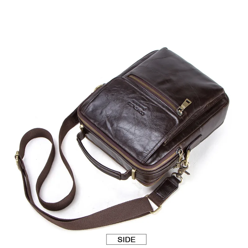 OYIXINGER Genuine Leather Messenger Sling Bag For Men Designer Luxury Handbags For 9.7