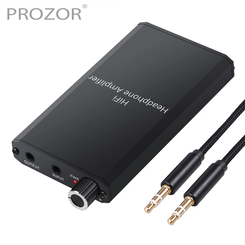 

PROZOR 300Ω Headphone Amplifier Mini HiFi Earphone Amp with 3.5mm AUX Input and Output Portable Amplifier with Volume Control