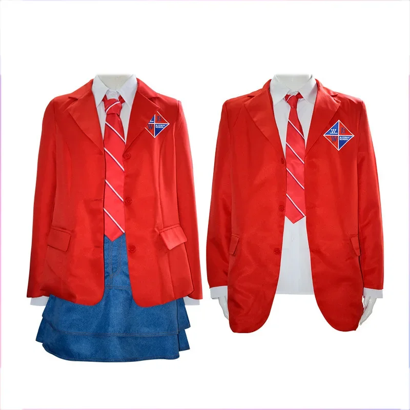 

Belide disfraz de Cosplay JK para hombres y mujeres, trajes de estudiante de secundaria, conjuntos de abrigo rojo, Drama, Hallow
