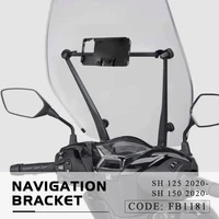 motorcycle gps navigation plate bracket windshield stand phone mobile phone holder code fb1181 for honda sh 125 150 2020