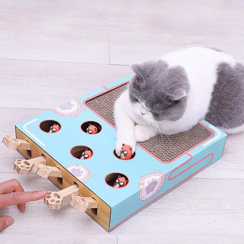 

Cat Playing Toy Hamster Machine Kitten Games Teasing Interactive Toys Hunting Scratching Bite Accessories Pet Cat Supplies