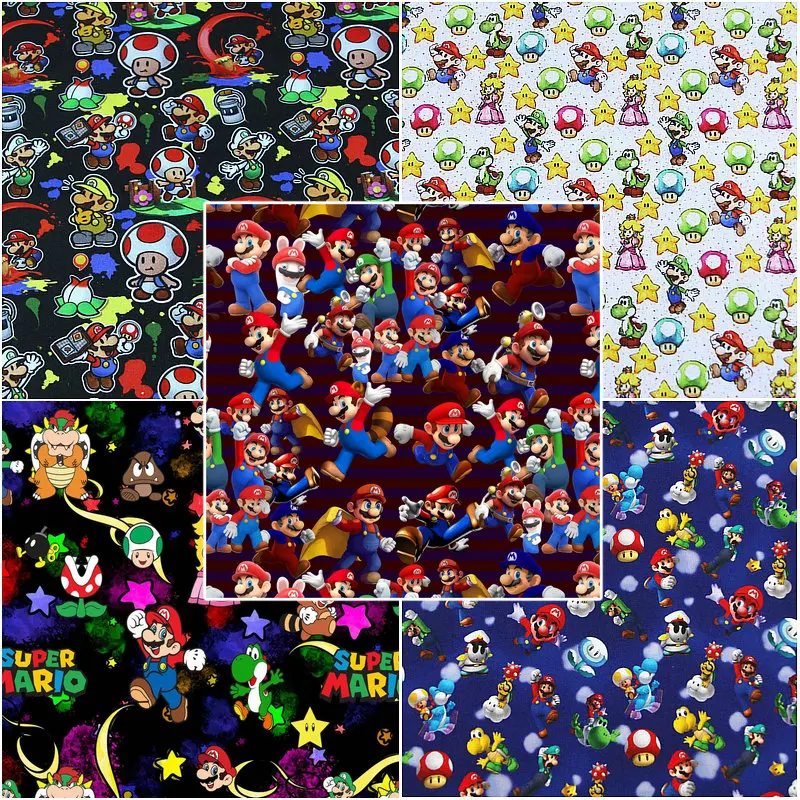 Детская одежда из 100% хлопчатобумажной ткани с рисунком Super Mario |
