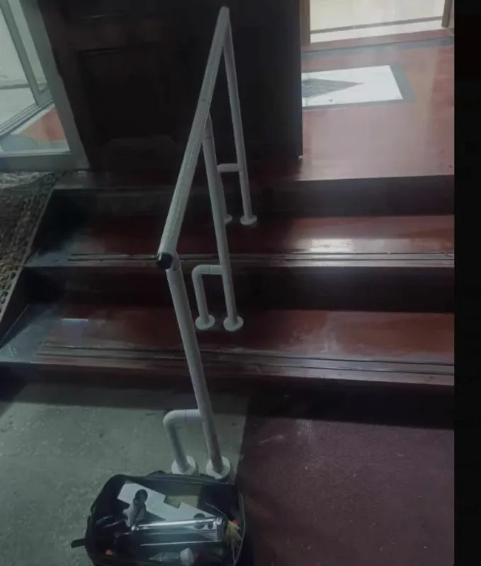 Фото ‌ Противоскользящие поручни из нержавеющей стали для коридоров, опорные поручни для пожилых и людей с ограниченными возможностями, светящиеся в темноте ночные светильники для лестниц №5
