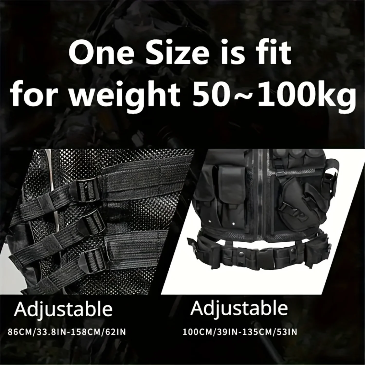 Мужской тренировочный жилет со съемным ремнем и кобурой — субкомпактный