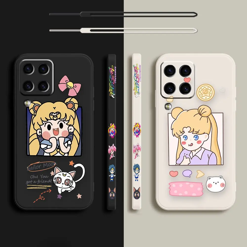 

S-Sailor Moon Girl Anime Case For Samsung M62 M53 M52 M51 M33 M31 M30 M21 M20 M10 Note 20 10 9 8 Ultra Plus Lite 5G Cover Fundas