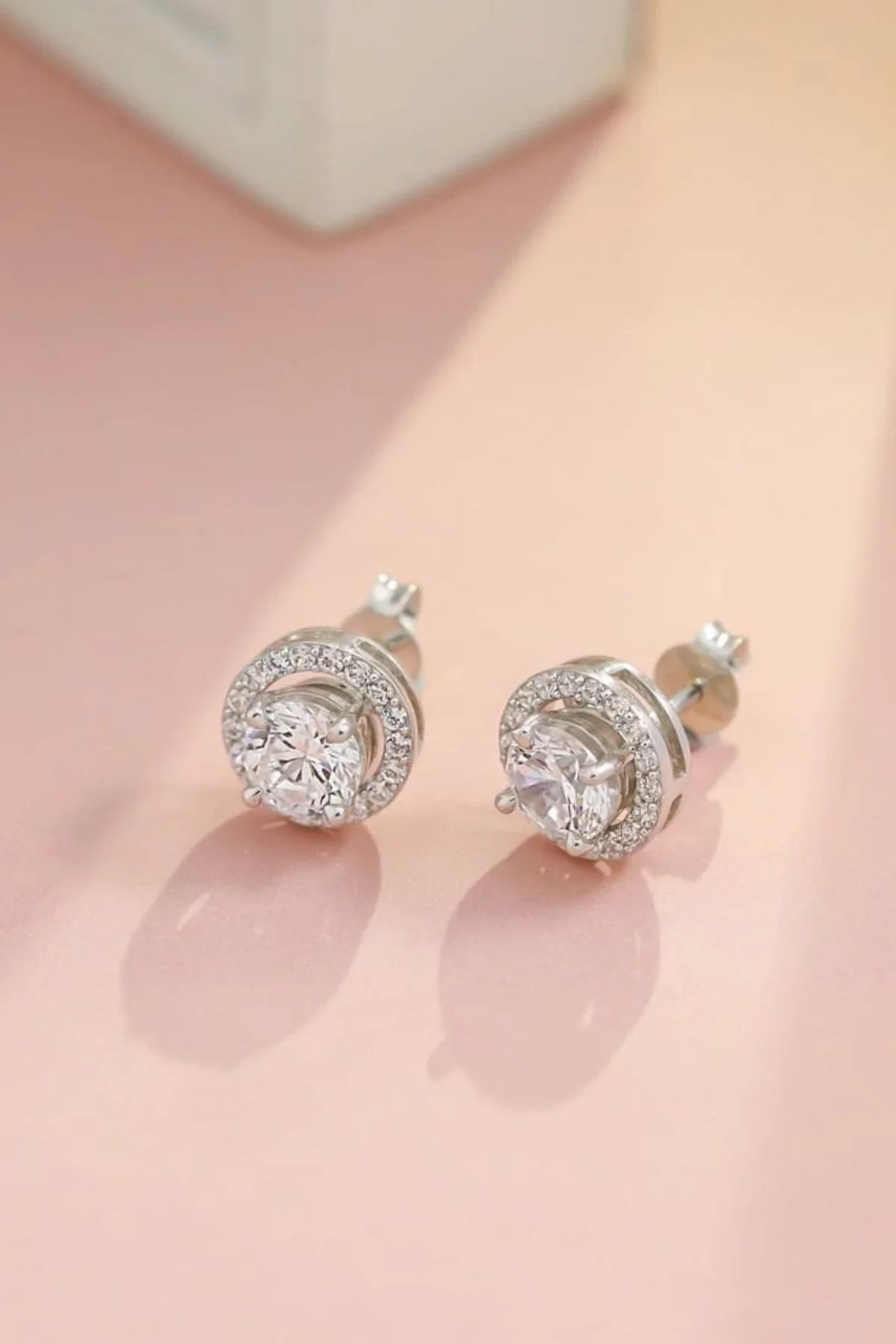 

Crystal Diamond Zirconia 0.40 carat lab Diamond engagement earrings