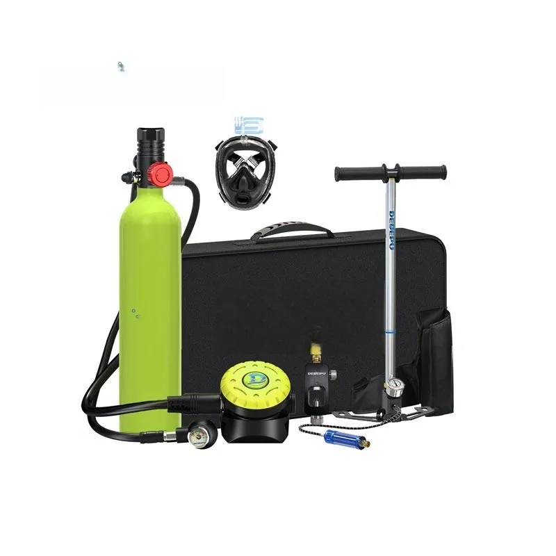 Submersible respirator portable underwater supplies waterproof mask 1L oxygen cylinder equipment