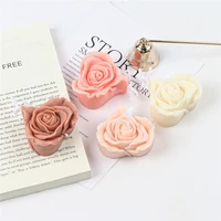 3d rose flower heart silicone candle molds fondant soap plaster mould wedding valentine gifts cake decor