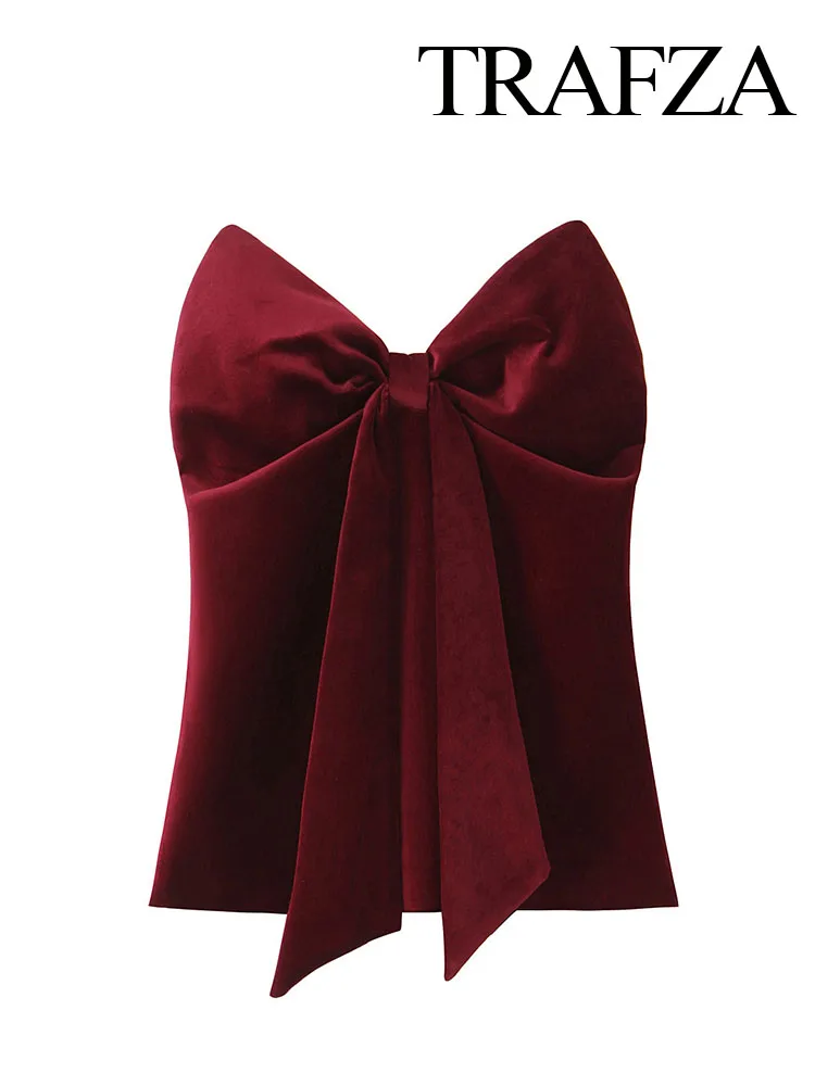 TRAFZA женский летний сексуальный однотонный жилет без рукавов с открытой спиной