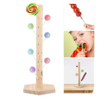 1pc 48 holes wooden lollipop display stand holder cake candy display stand wedding party candy dessert stick holder