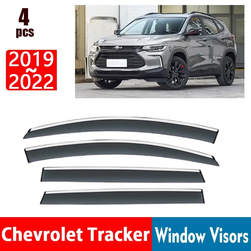 FOR Chevrolet Tracker 2019-2022 Window Visors Rain Guard Windows Rain Cover Deflector Awning Shield Vent Guard Shade Cover Trim