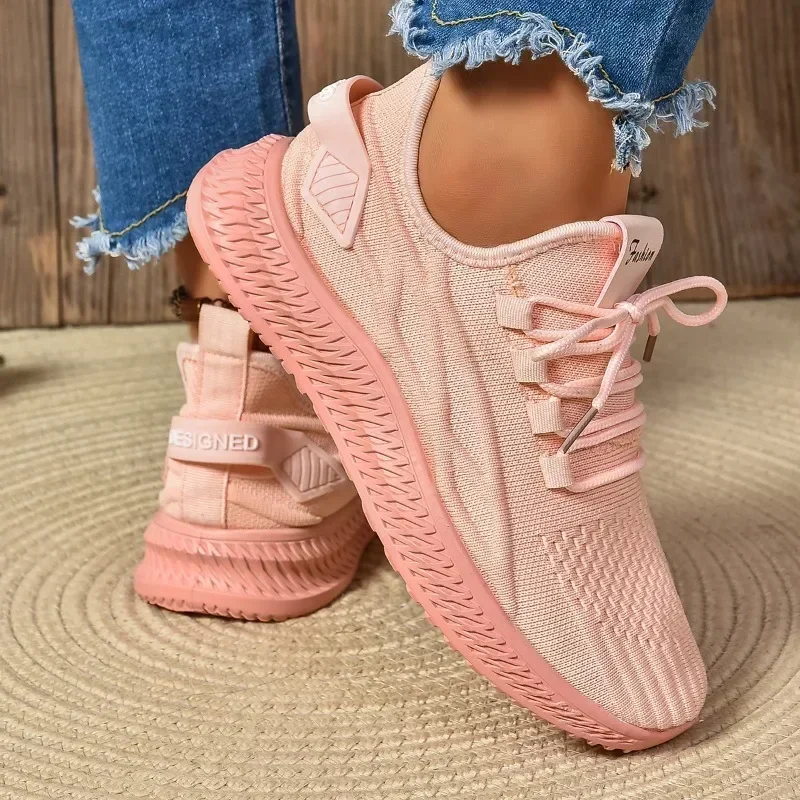 Новинка 2024 модная женская повседневная обувь дышащая сетчатая прогулочная на