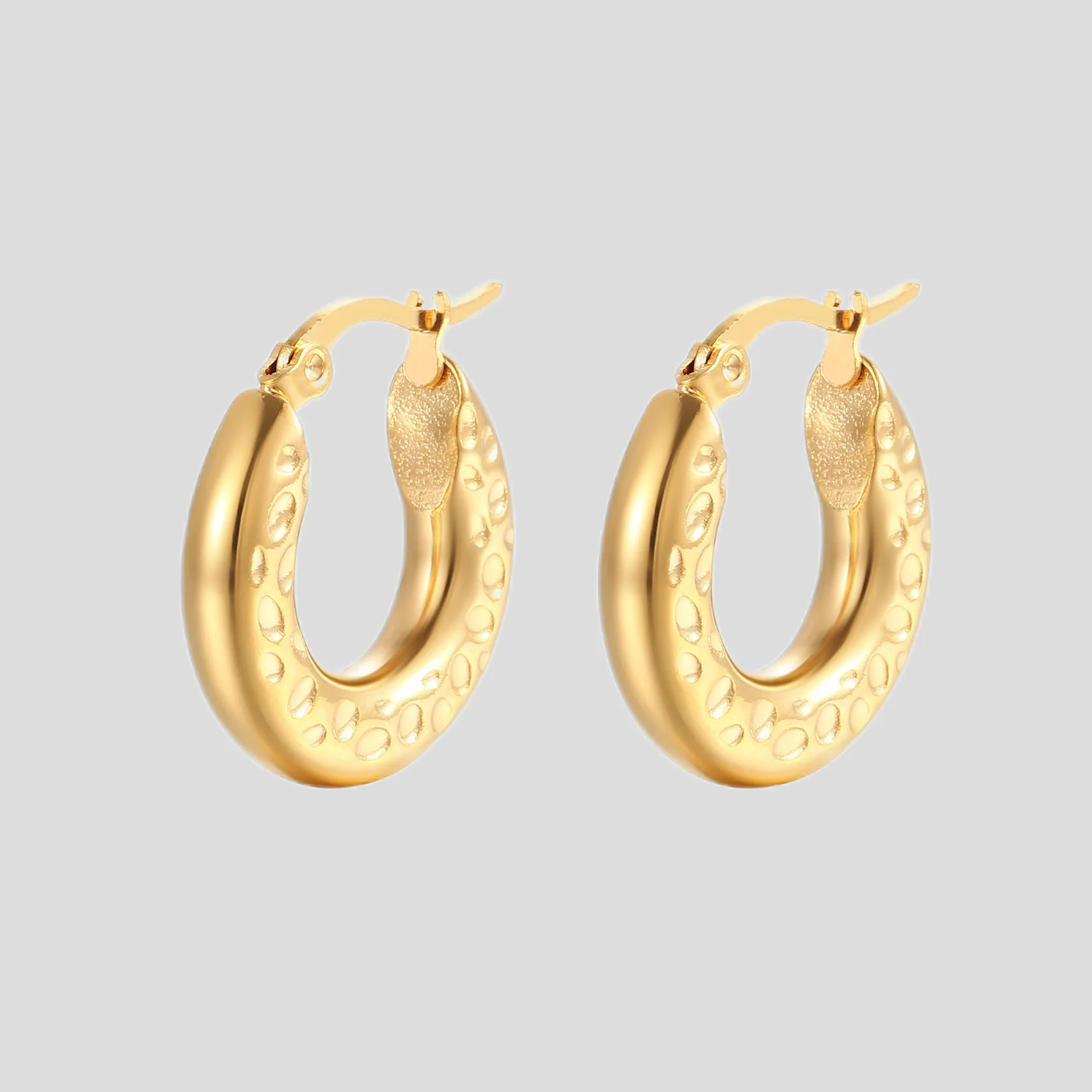 Showfay простые шикарные серьги-кольца из нержавеющей стали золотого цвета для