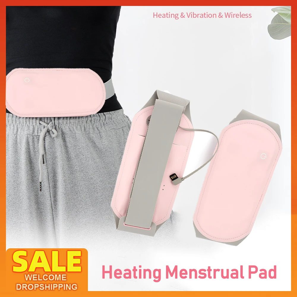 Relief Dysmenorrhea Vibrator Massager Warmer Period Belt Men