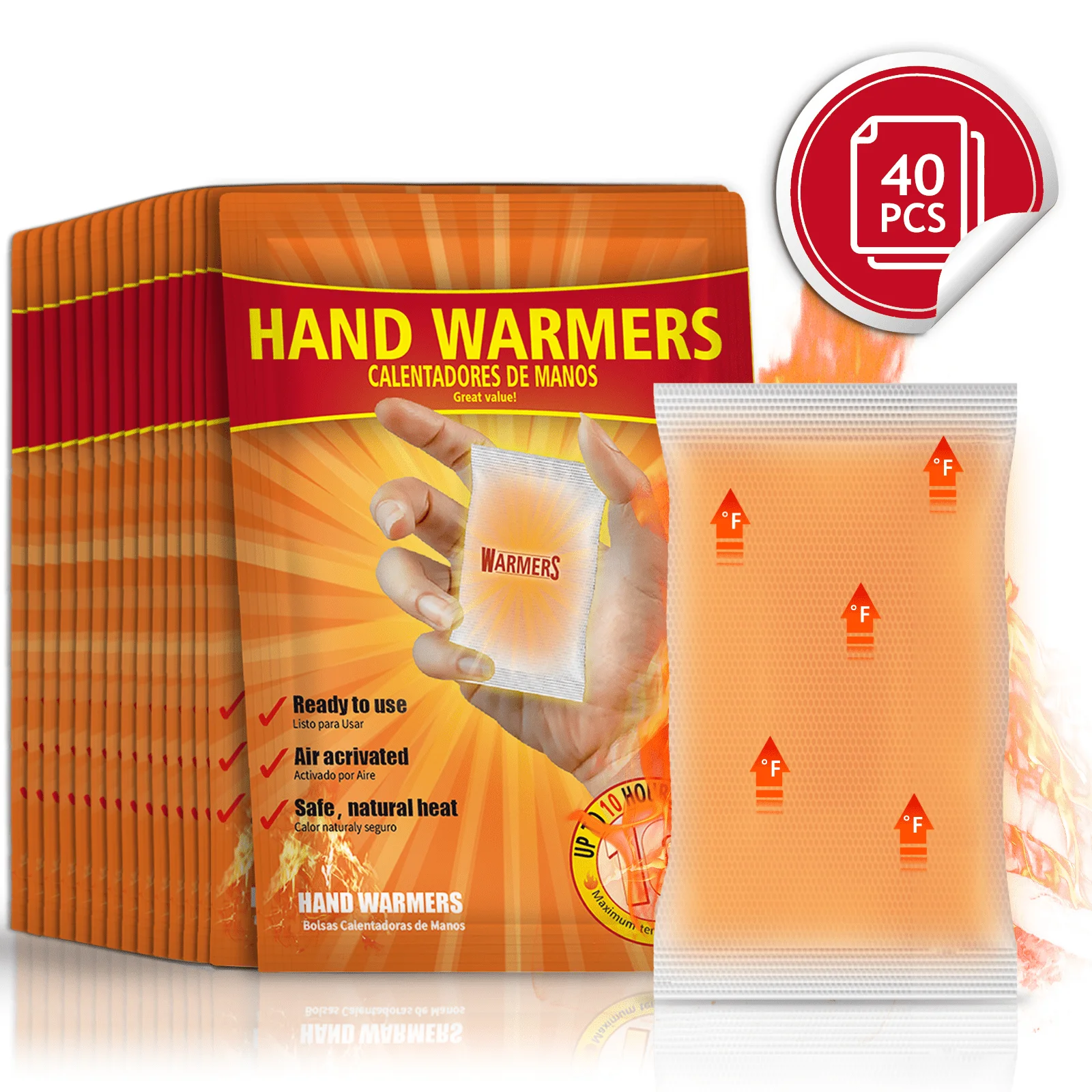 Купи Hand Warmers Disposable, 40 Packs Long Lasting Hand Warmer Up To 10 Hours of Heat, Safe Pocket Warmers Air Activated Warmers, Hand за 1,612 рублей в магазине AliExpress