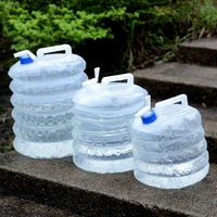 outdoor collapsible water bag camping foldable water containers drinking multifunction telescopic storage water bottle 5l 15l