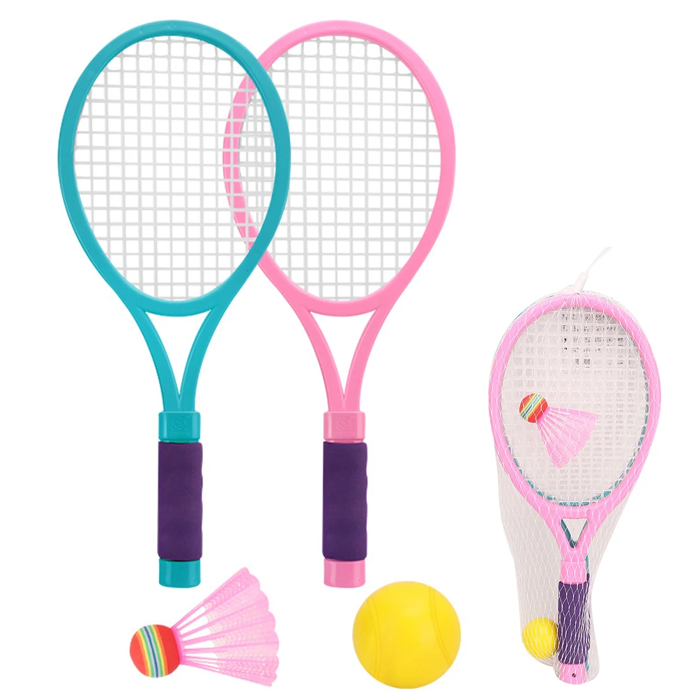 

4pcs Kid Tennis Racket Set Portable School Gift 17.5 Inch Shuttlecocks Shuttlecock Toddler Outdoor Indoor Playing With Badminton