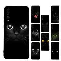 yndfcnb black cat staring eye on phone case for samsung a51 a30s a52 a71 a12 for huawei honor 10i for oppo vivo y11 cover