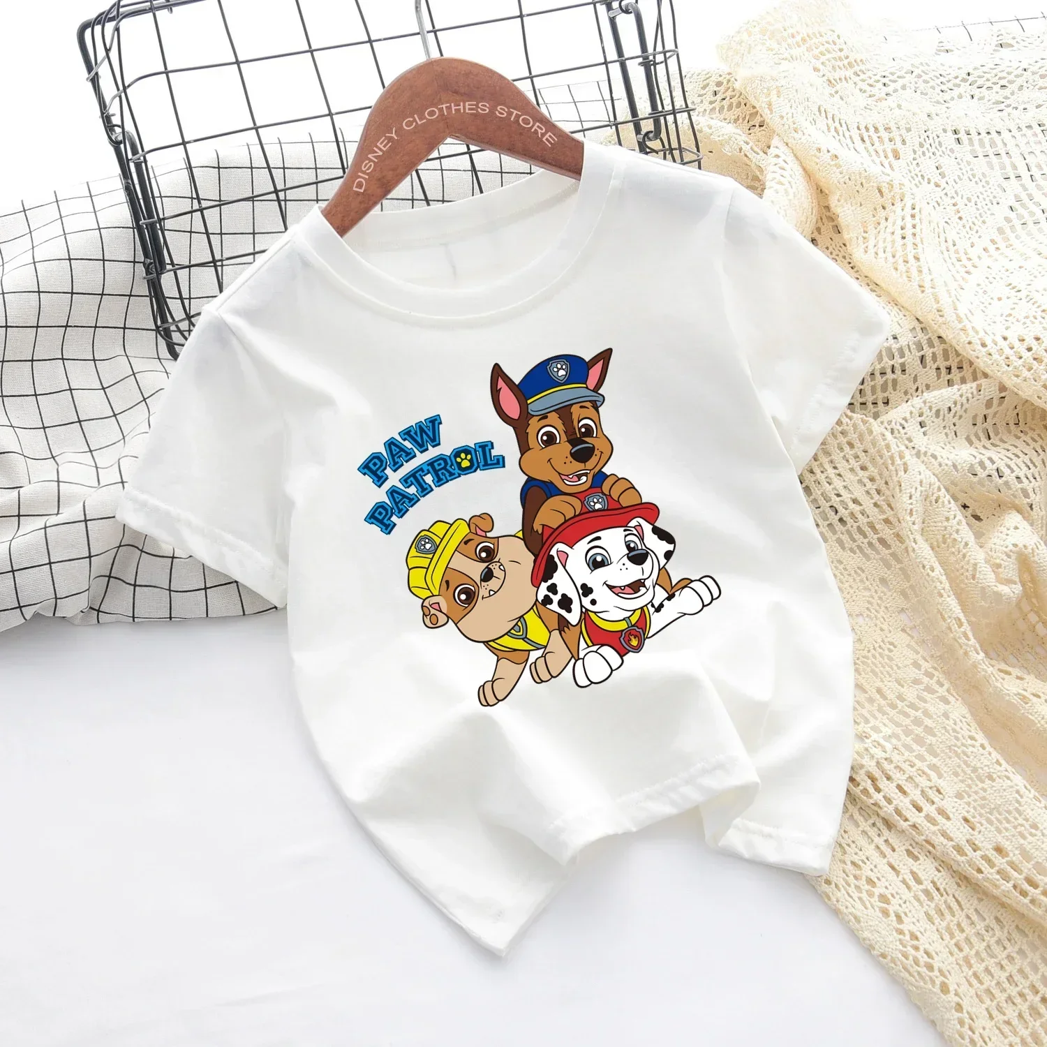 Костюм детский летний из футболки и шортов с принтом Щенячий патруль