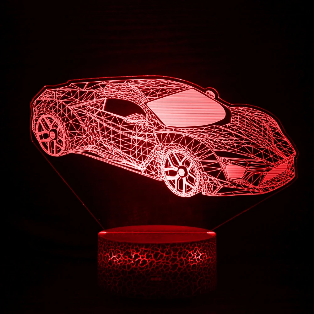 Nighdn спортивный автомобиль ночная лампа для мальчиков гоночная машина детская