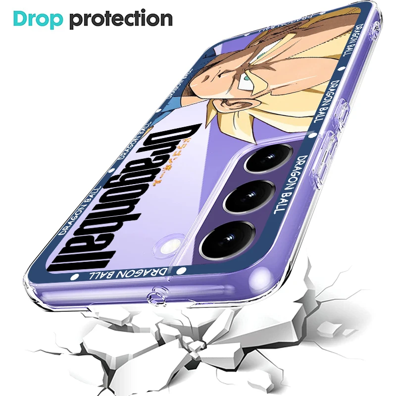 D-Dragon Ball Goku Cool For Samsung S24 S23 S22 S21 S20 FE S10 S9 S8 Plus Ultra Pro Lite 5G Прозрачный чехол для телефона